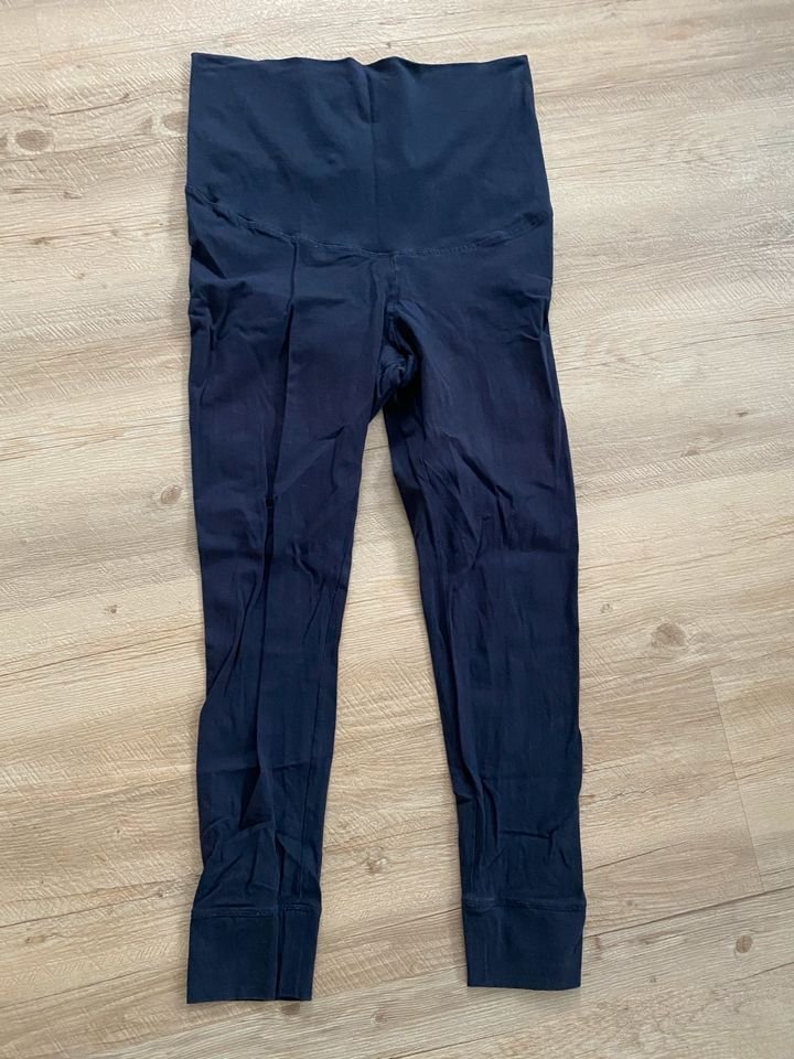 H&M Leggings Umstandsleggings Mama Gr M blau marine