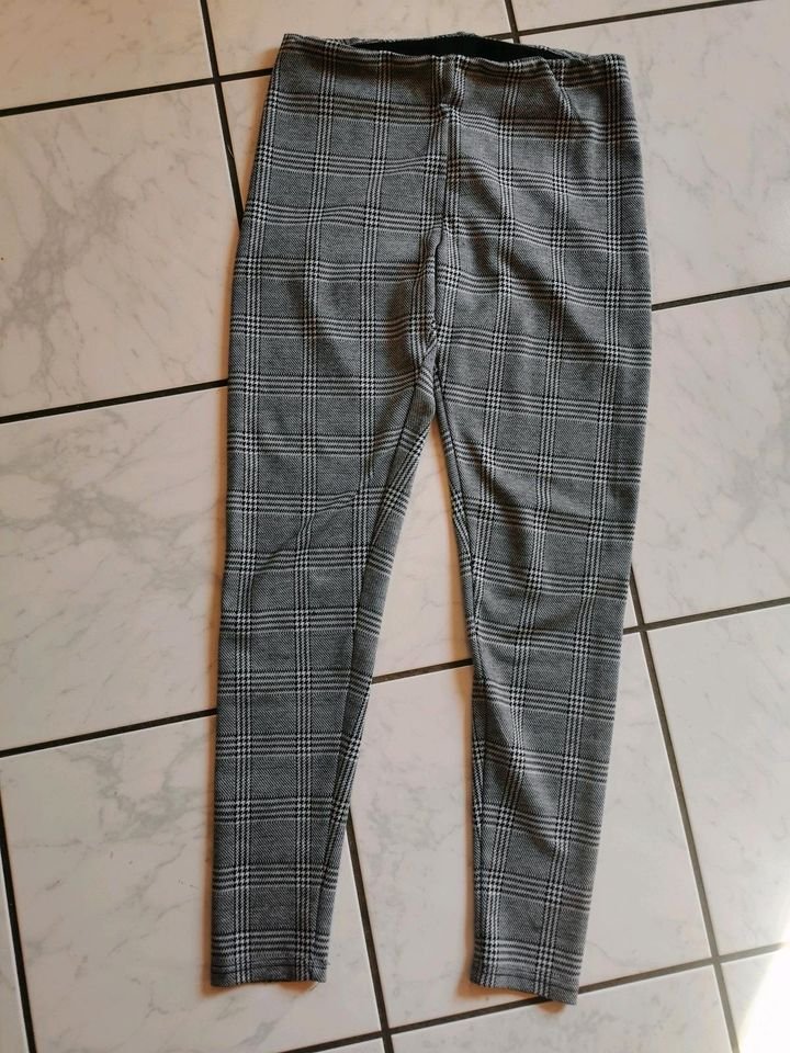 Leggings Jean Pascale Gr M Karo schwarz/grau/weiß