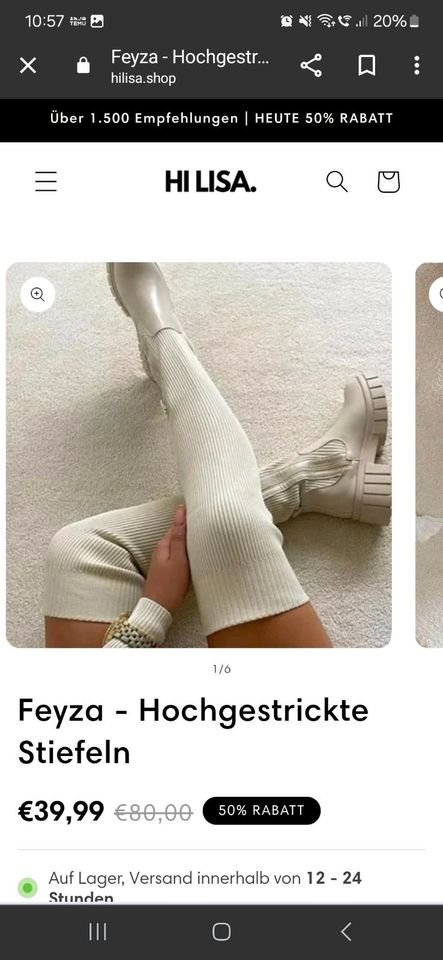 Hochgestrickte Stiefeln für Männer