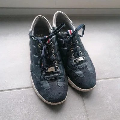 Gebrauchte blaue Ara Halbschuhe mit high soft Sohle Gr 38