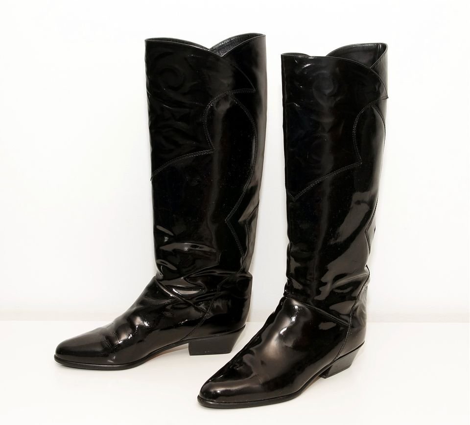 Verkaufe 'Andrea Puccini' Lackleder Herrenstiefel