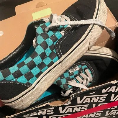 VANS Sneaker blau schwarz kariert