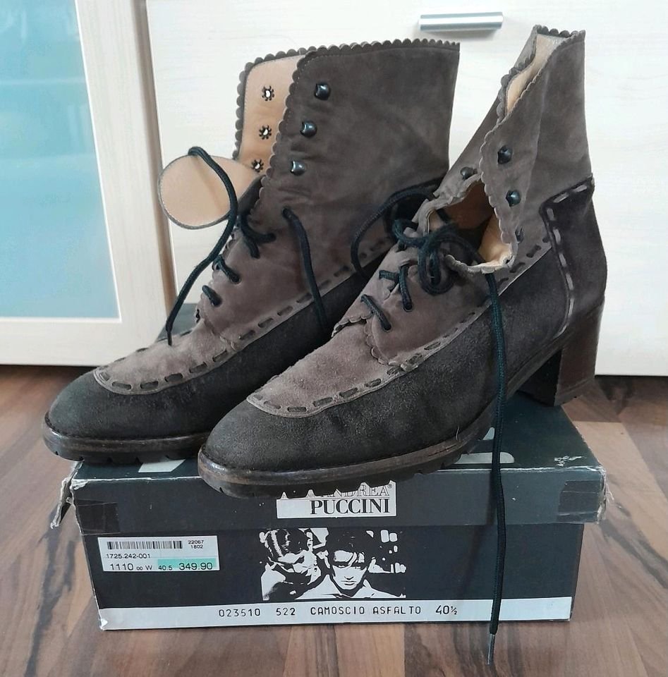 Andrea Puccini Stiefel Wildleder Gr. 40,5