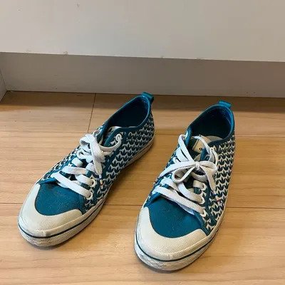 Adidas Sneaker blau weiß gebraucht 38,5 38 2/3