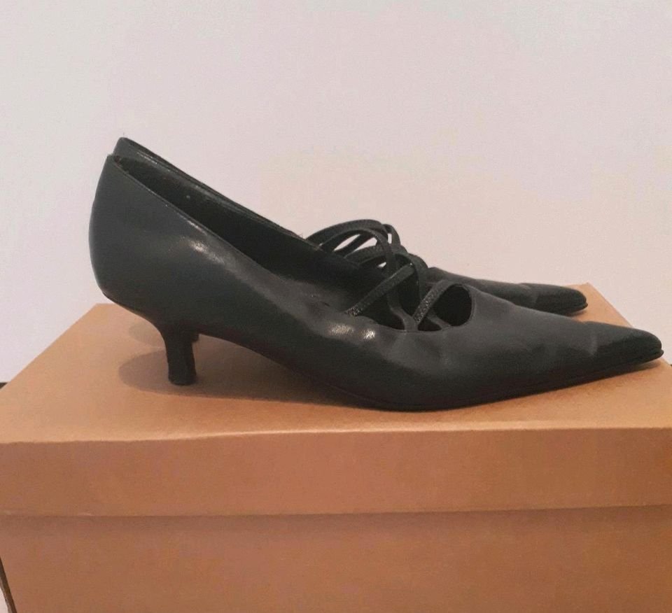Pumps Damenschuhe schwarz 40 kleiner Absatz