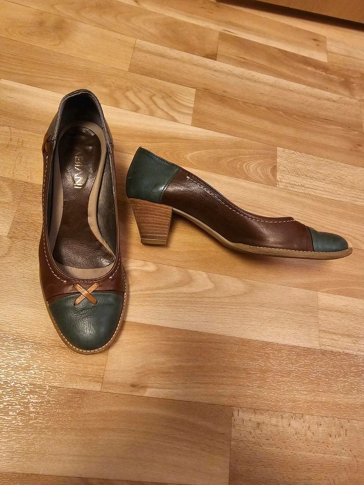 Pumps Fabiani Petrol Braun 39 Leder