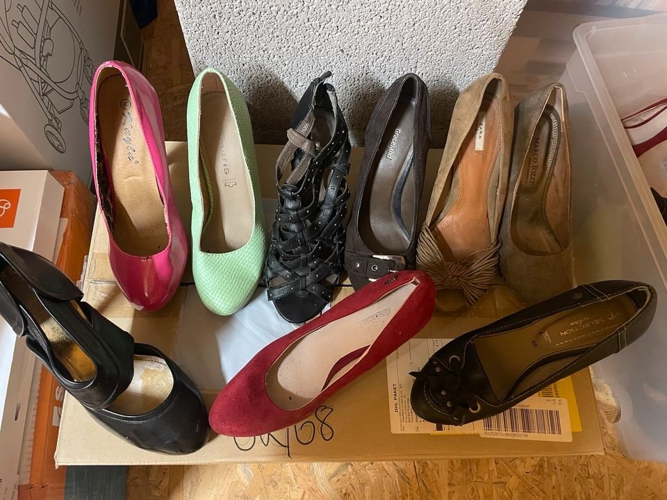 Getragene High Heels, Größe 40
