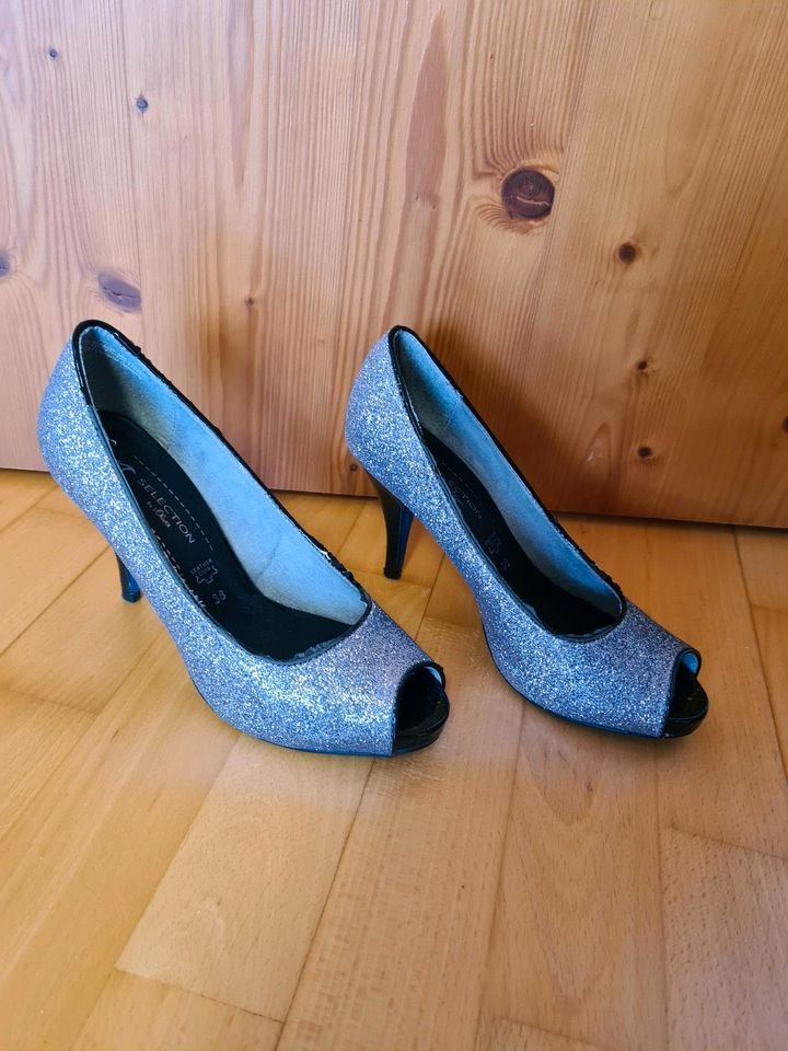 High Heels Glitzer, Größe 38