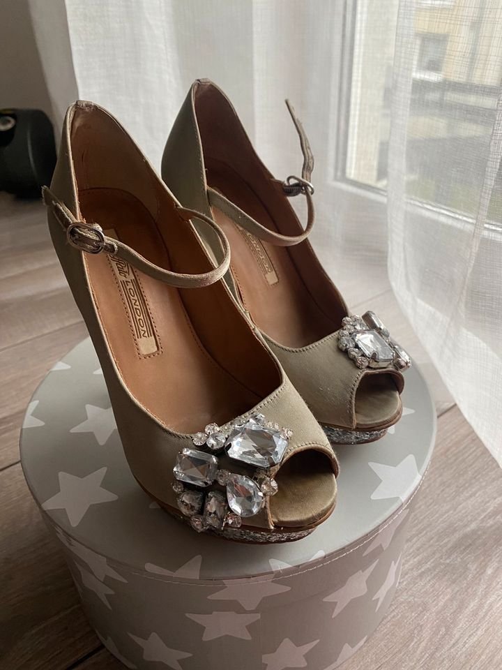 Buffalo High Heels Silber Glitzer