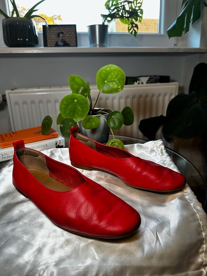 Rote Everlane Flats - Leder und super elegant
