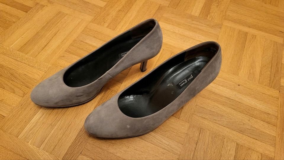 Graue Wildleder Pumps von Paul Green, Gr. 6,5
