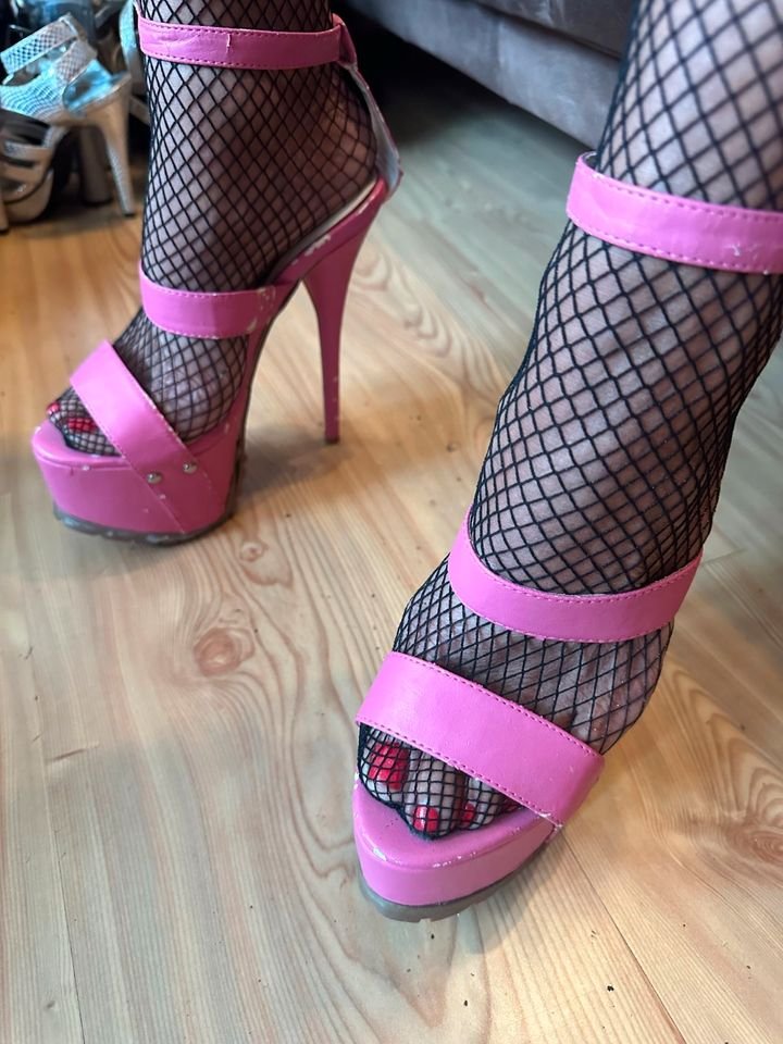 HEELS VALENTINO GIARO 40 rosa Plateau Lagerspuren