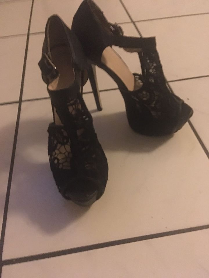 High Heels Plateau, Spitze, Absatz 12 cm