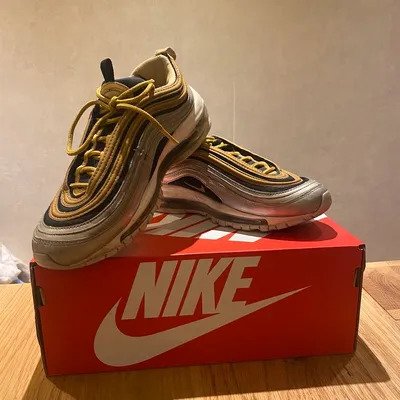 Original Nike Air Max 97 Sneaker Gr. 37,5 Silber/Gold/Schwarze Sneaker