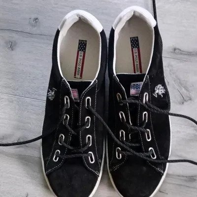 Sneaker Leder US Polo Assn. schwarz Damen Gr 40