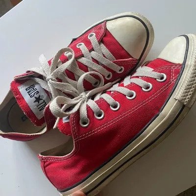 Rote Converse Chucks Größe 38 - Vintage-Look!