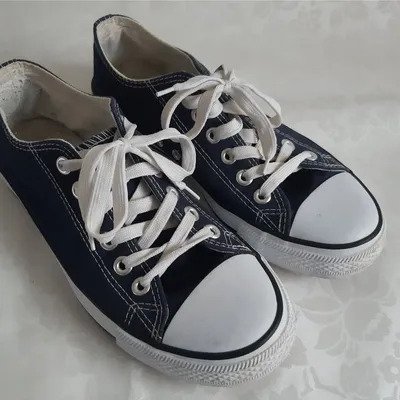 Damen Sneakers, Leinen, dunkelblau, Größe 41