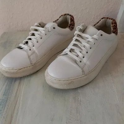 Schuhe Zign Halbschuhe Sneaker wie Stan Smith Leder Leo weiß 37