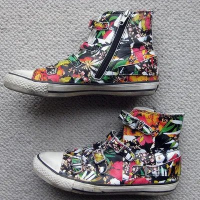 Ideal zum Karneval: Bunte Leder Sneaker von ASH Gr. 38