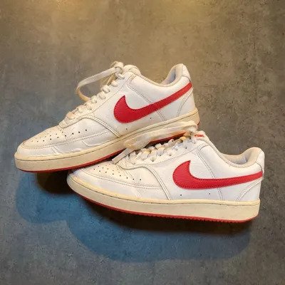 NIKE COURT LOW VISION Sneaker Gr. 40 weiß rot