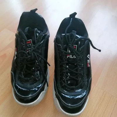 Fila Damen Sneaker Schwarz Lack Größe 39.5