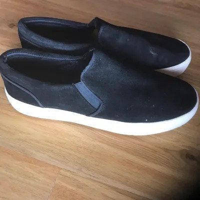 H&M Real Suede Sneaker Schwarz 40